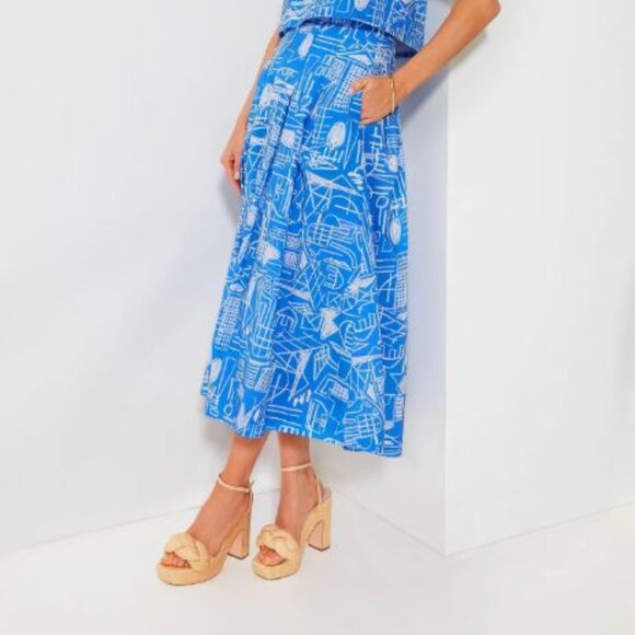 Hunter Bell Alexis Skirt in Chalk Line